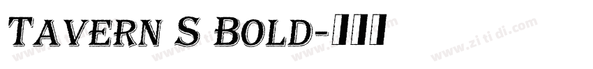 Tavern S Bold字体转换
